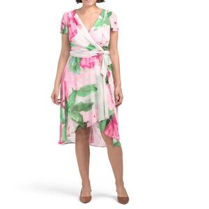 DKNY Crinkle Chiffon Flower print  Dress